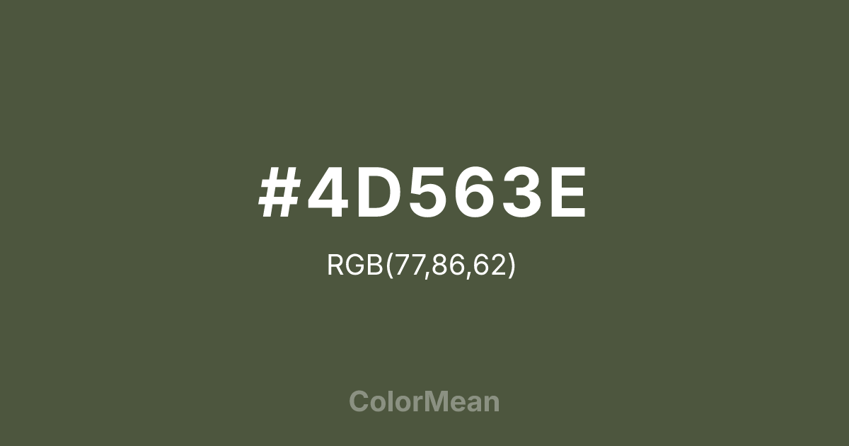 #4D563E color swatch