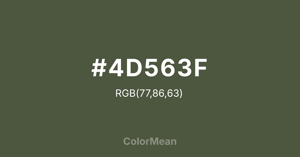 #4D563F color swatch