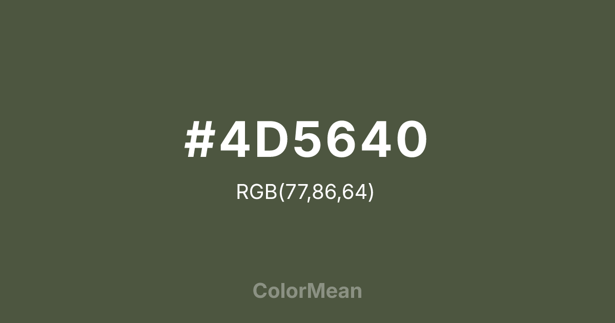 #4D5640 color swatch