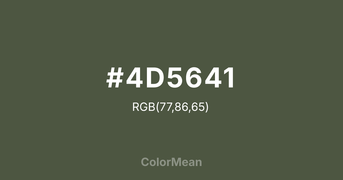 #4D5641 color swatch