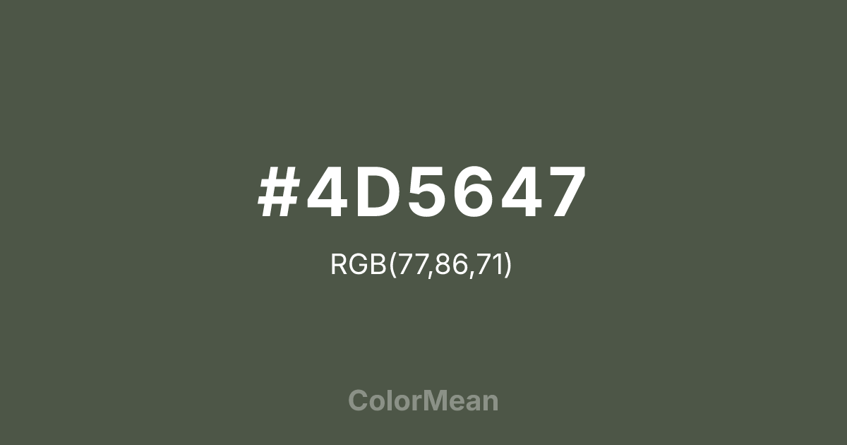 #4D5647 color swatch