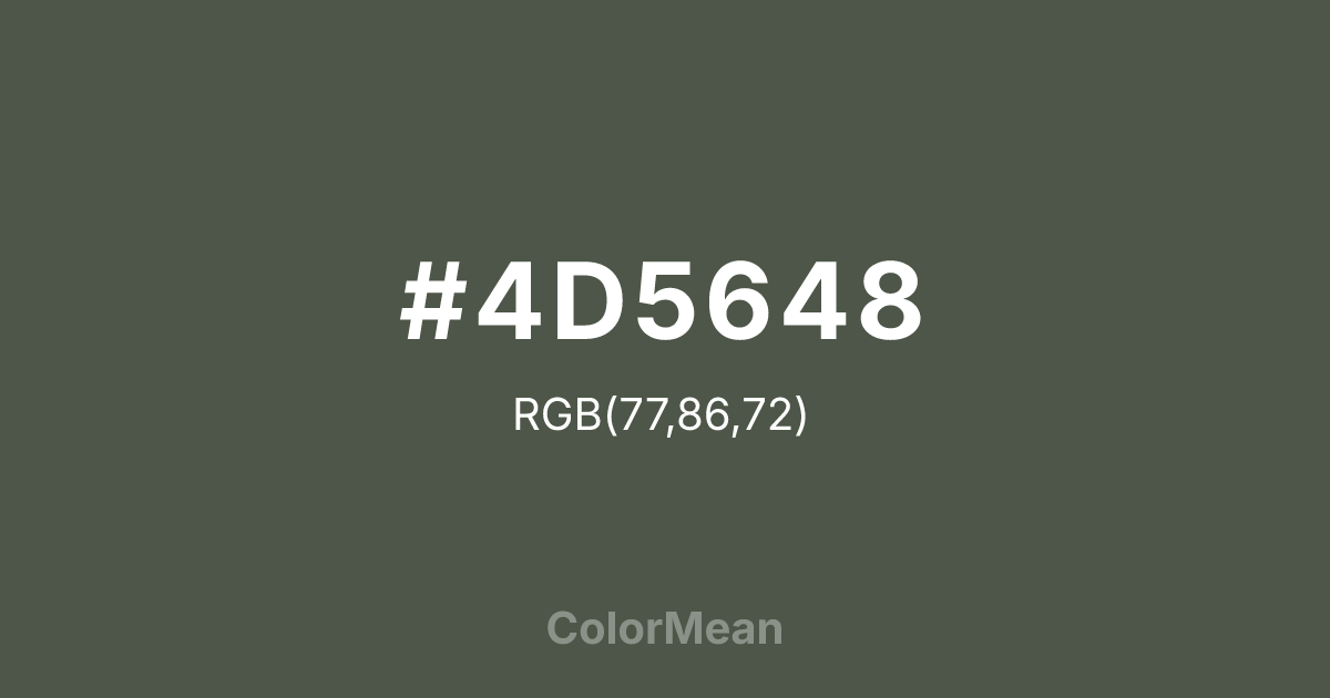 #4D5648 color swatch