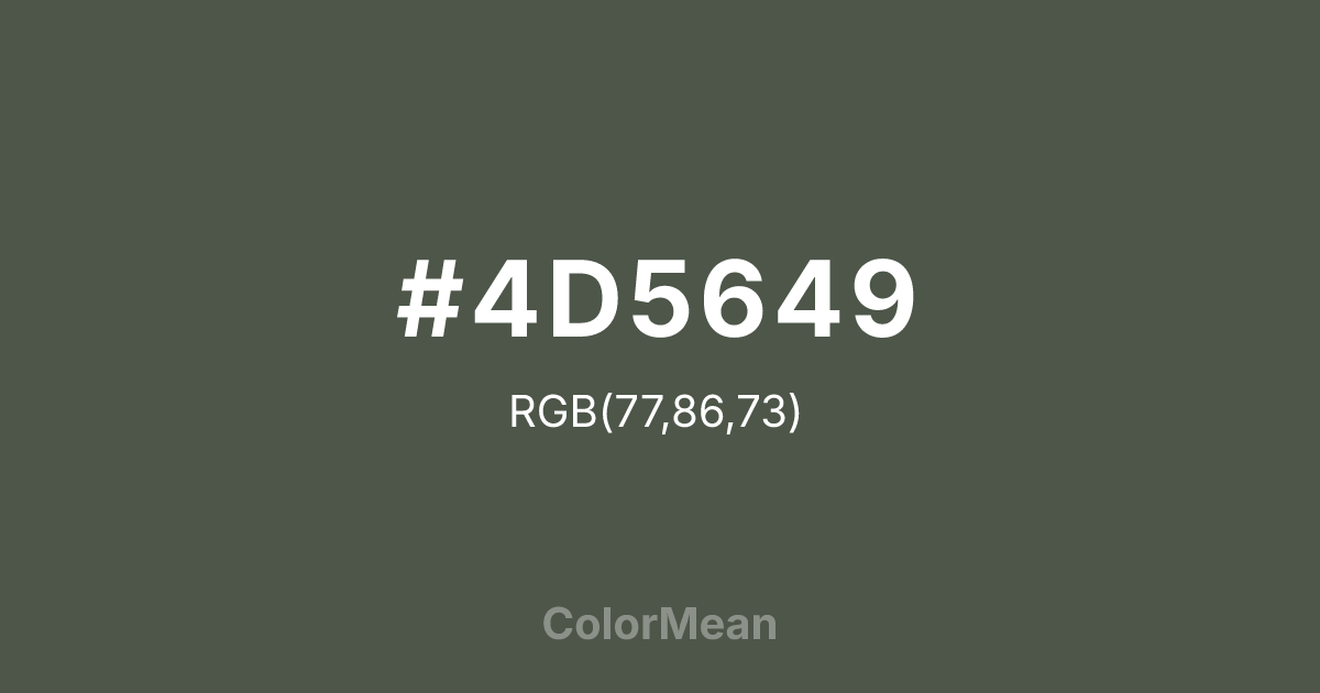 #4D5649 color swatch