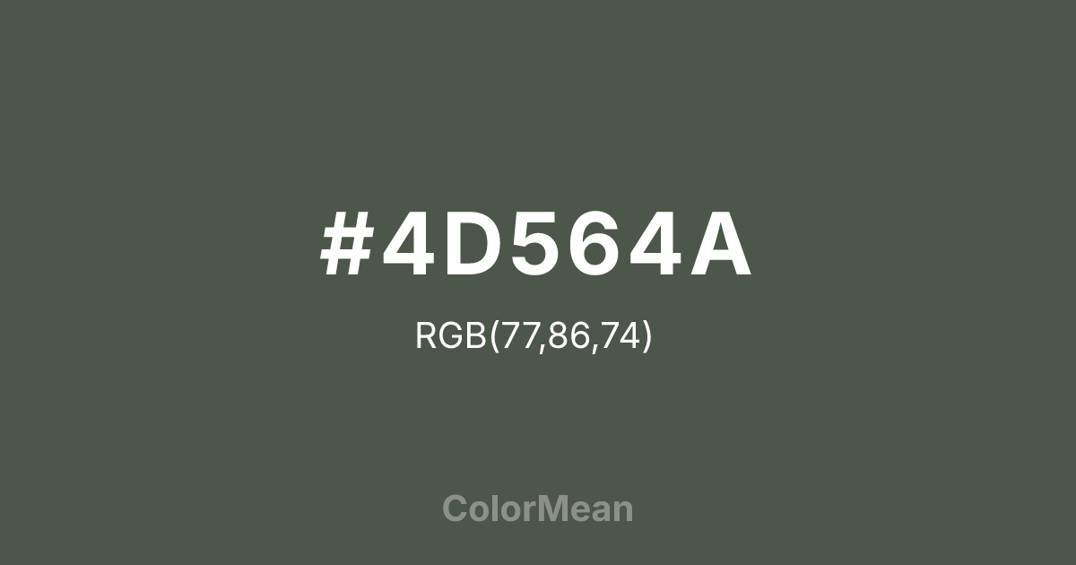 #4D564A color swatch