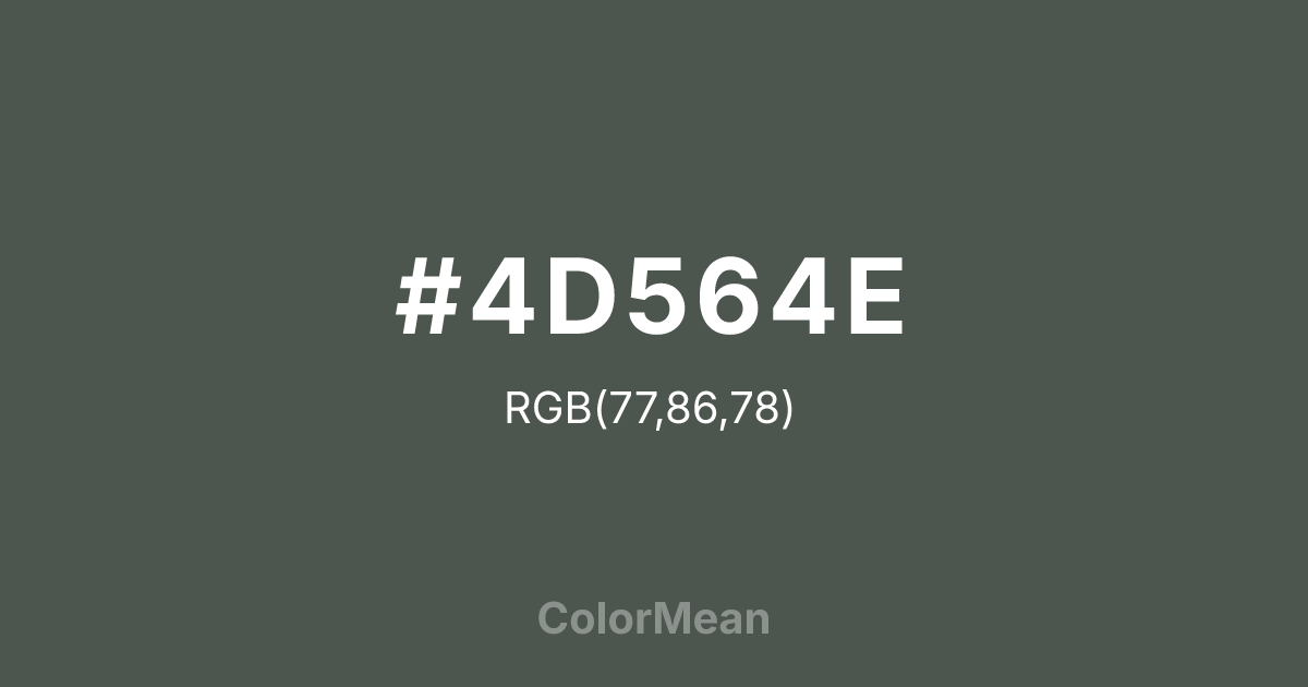 #4D564E color swatch