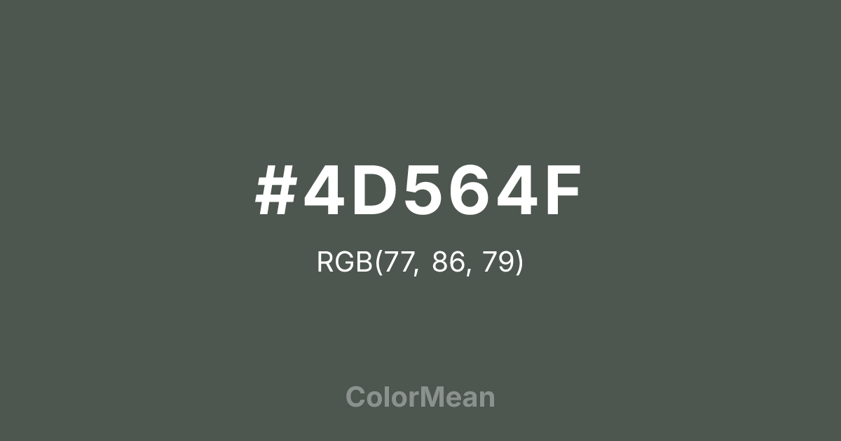 #4D564F color swatch