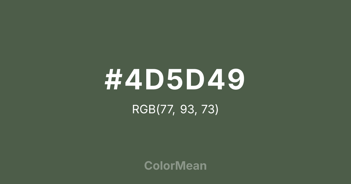 #4D5D49 color swatch