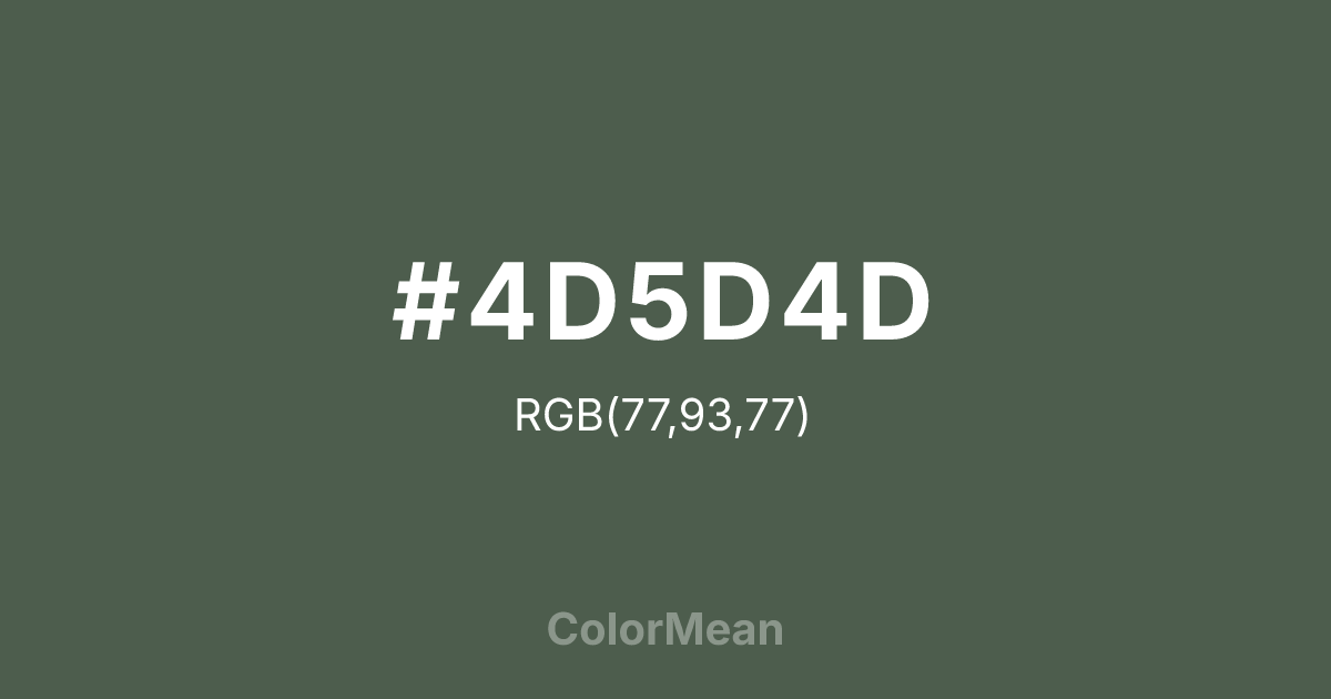 #4D5D4D color swatch