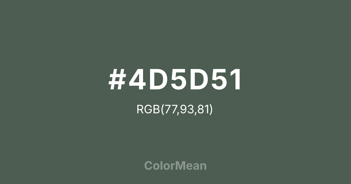 #4D5D51 color swatch
