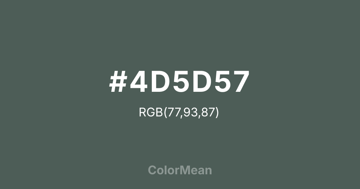 #4D5D57 color swatch