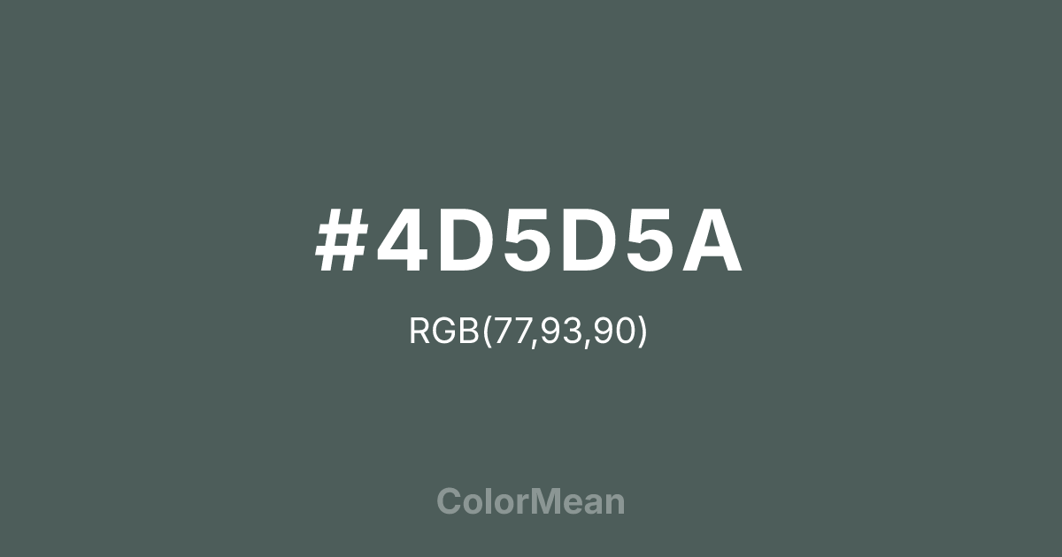 #4D5D5A color swatch