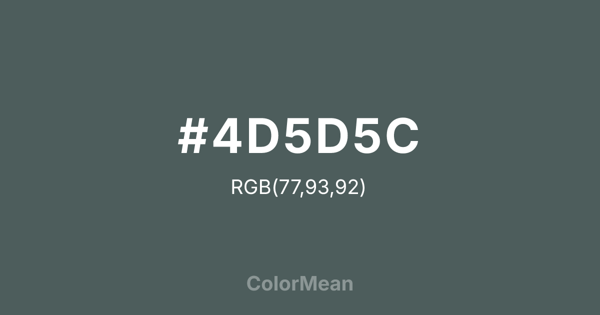 #4D5D5C color swatch