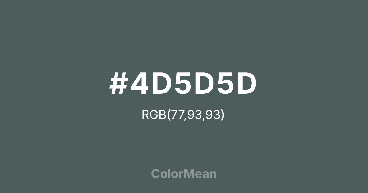 #4D5D5D color swatch