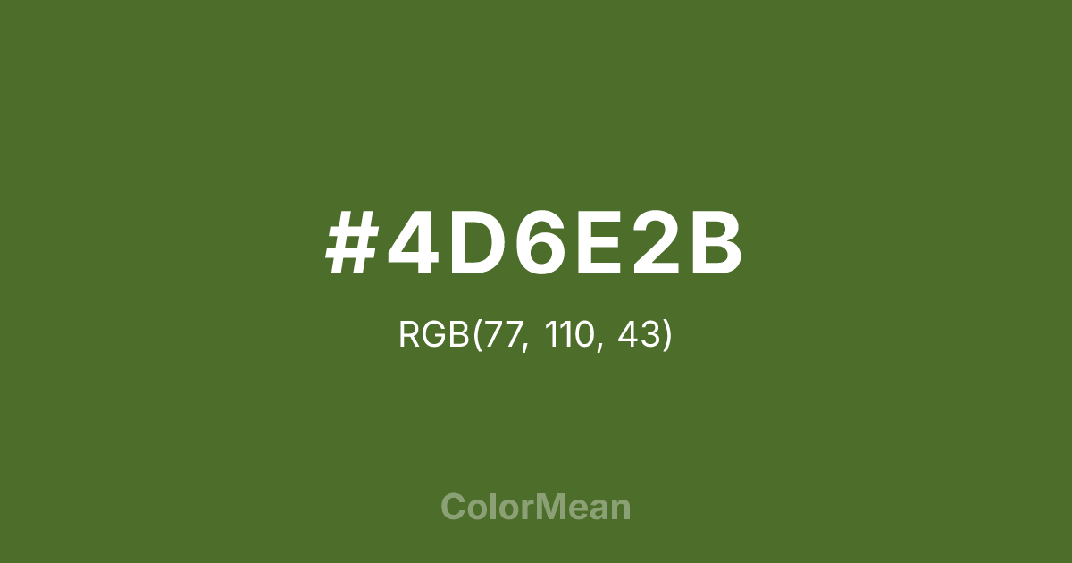#4D6E2B color swatch