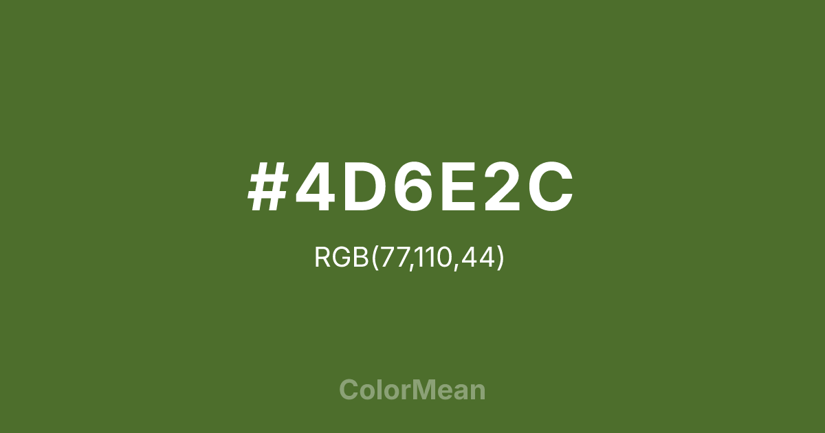 #4D6E2C color swatch