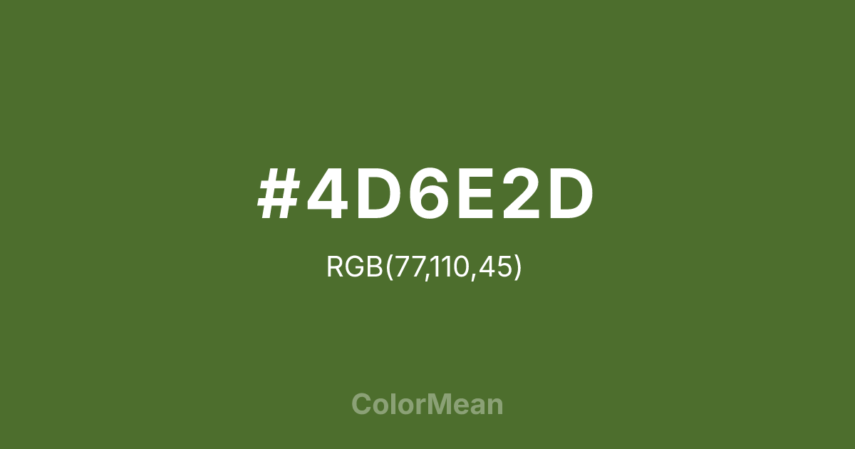 #4D6E2D color swatch