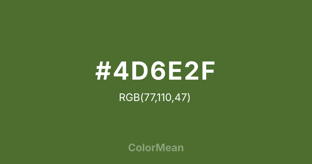 #4D6E2F color swatch