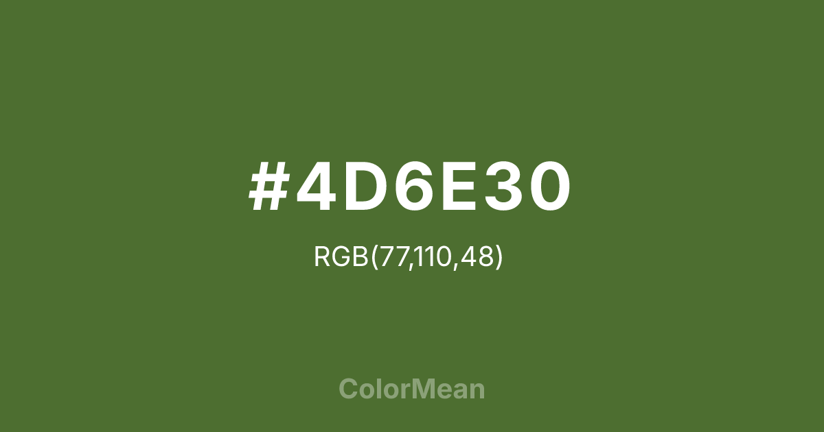 #4D6E30 color swatch