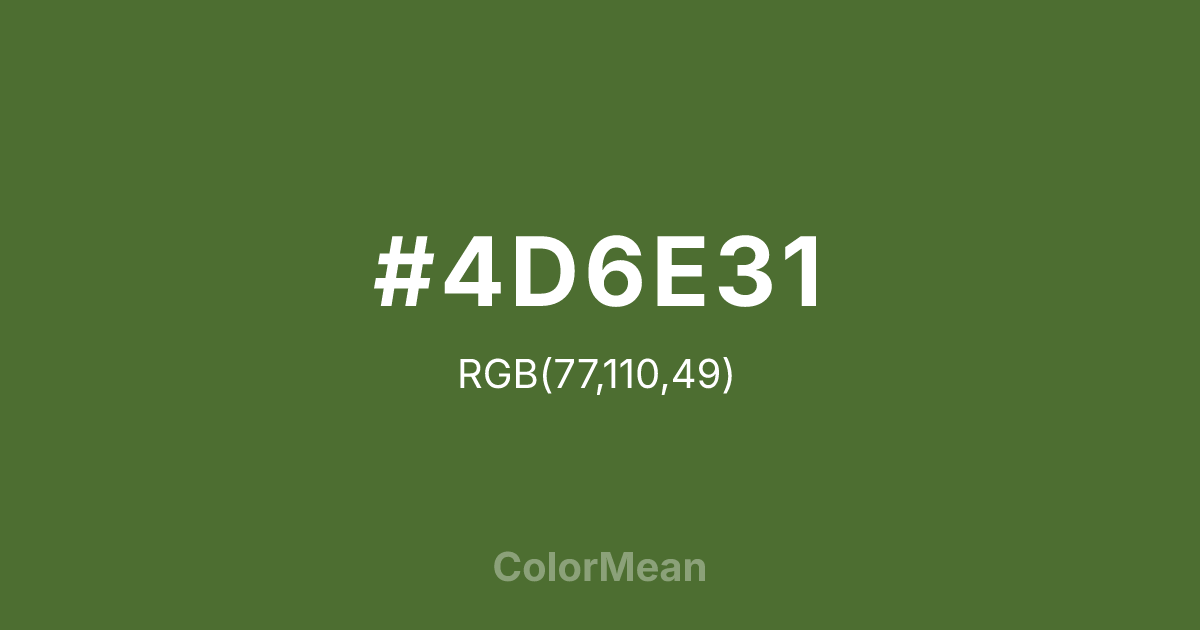 #4D6E31 color swatch