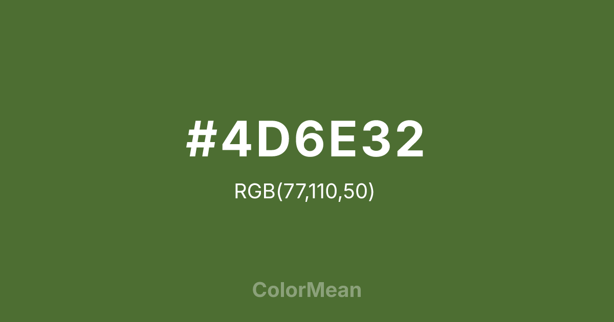 #4D6E32 color swatch