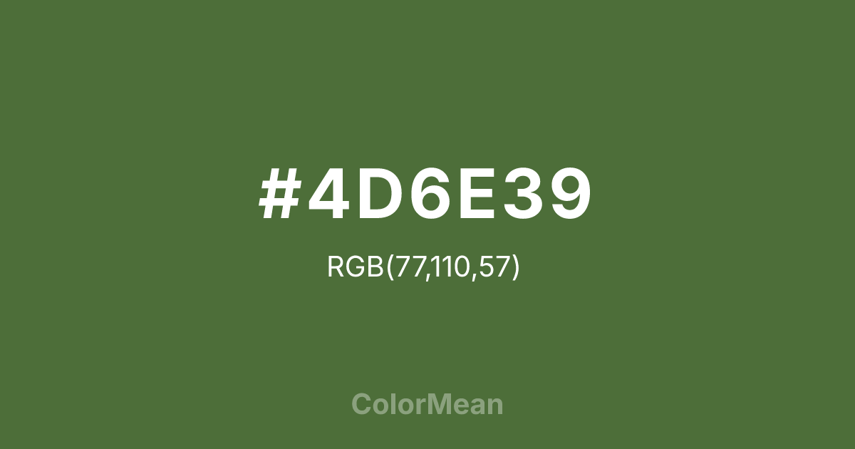 #4D6E39 color swatch