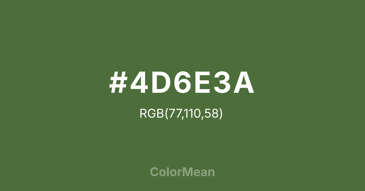 #4D6E3A color swatch