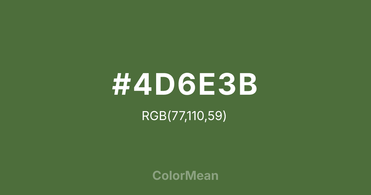 #4D6E3B color swatch