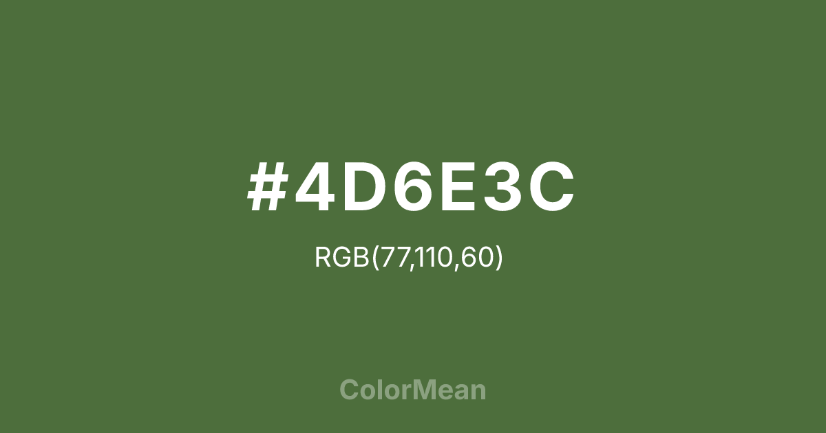 #4D6E3C color swatch
