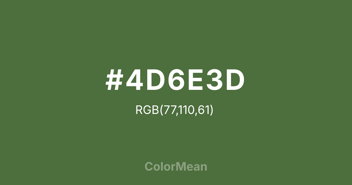 #4D6E3D color swatch