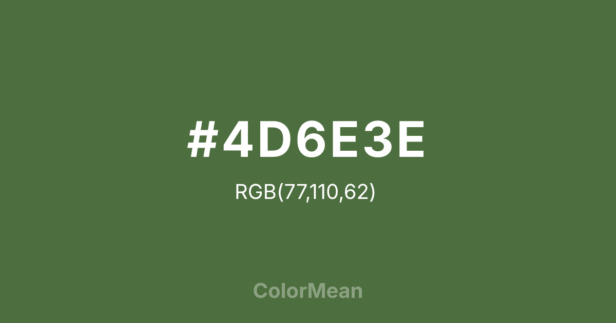 #4D6E3E color swatch