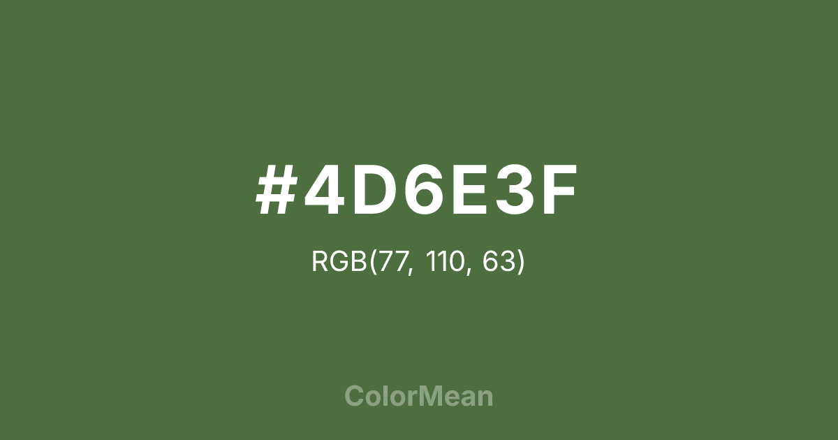 #4D6E3F color swatch