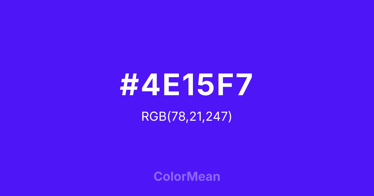 #4E15F7 color swatch