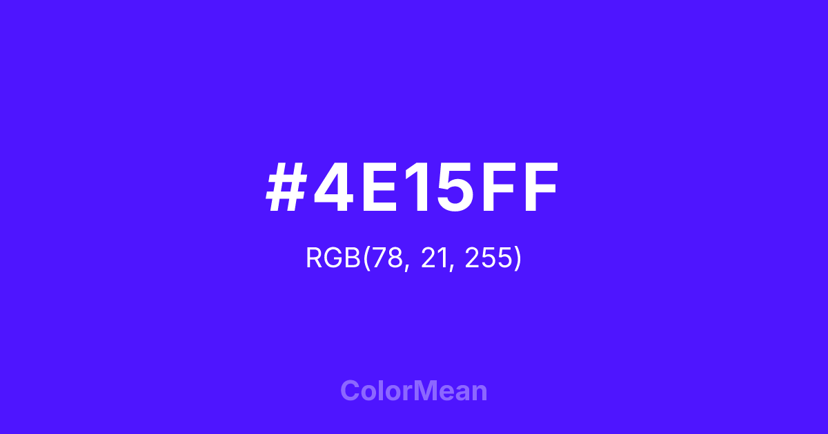 #4E15FF color swatch