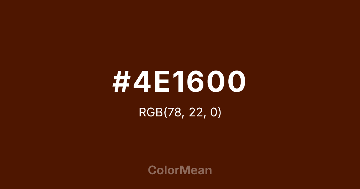 #4E1600 color swatch