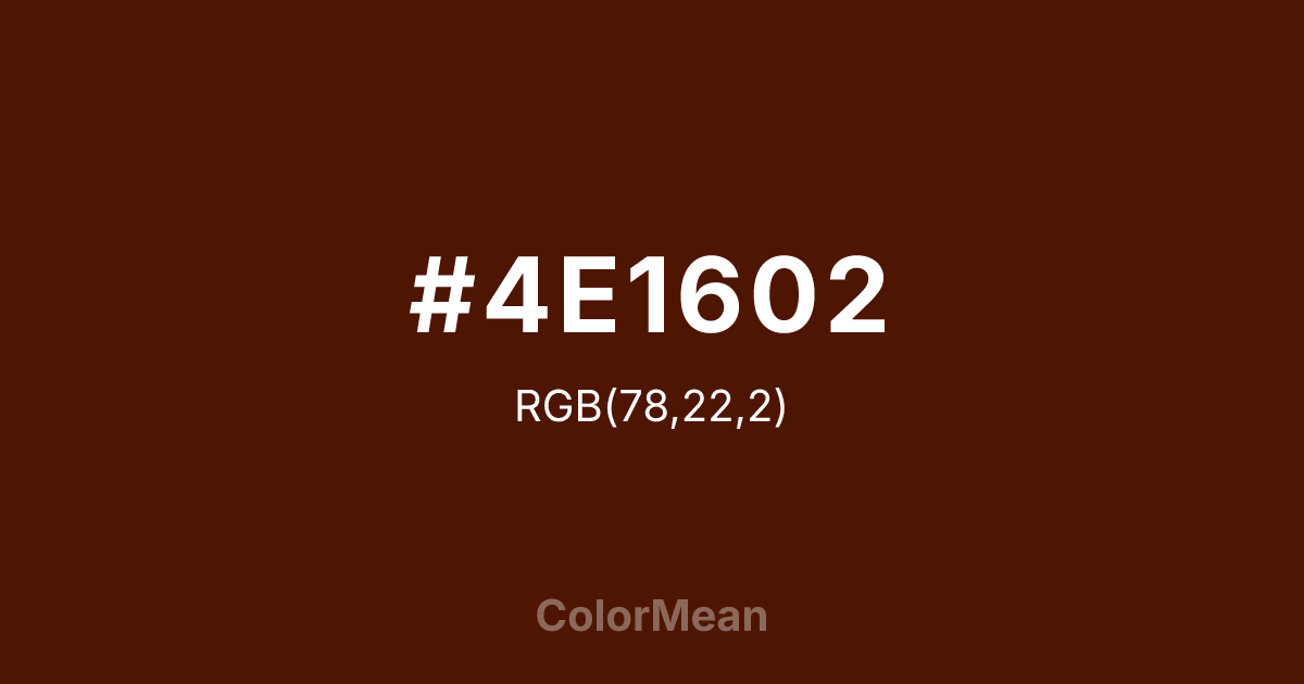 #4E1602 color swatch