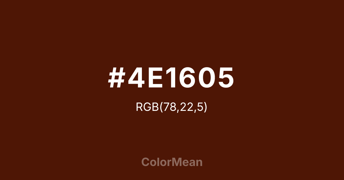 #4E1605 color swatch