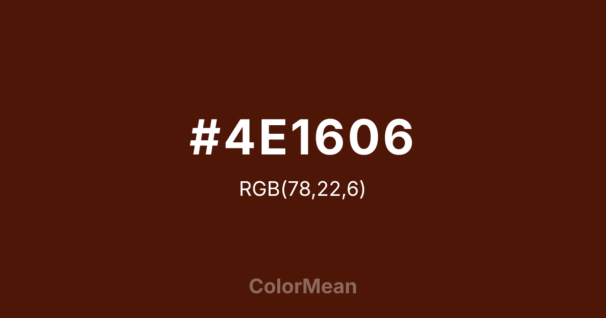 #4E1606 color swatch