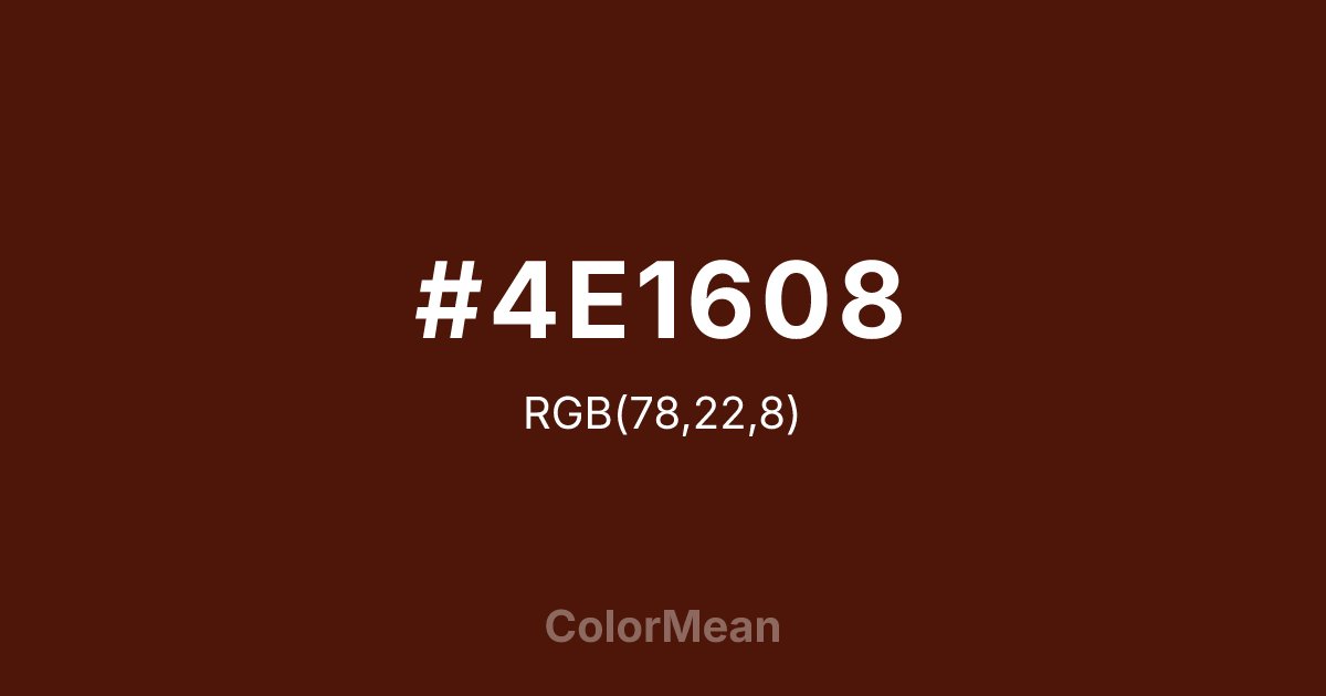#4E1608 color swatch