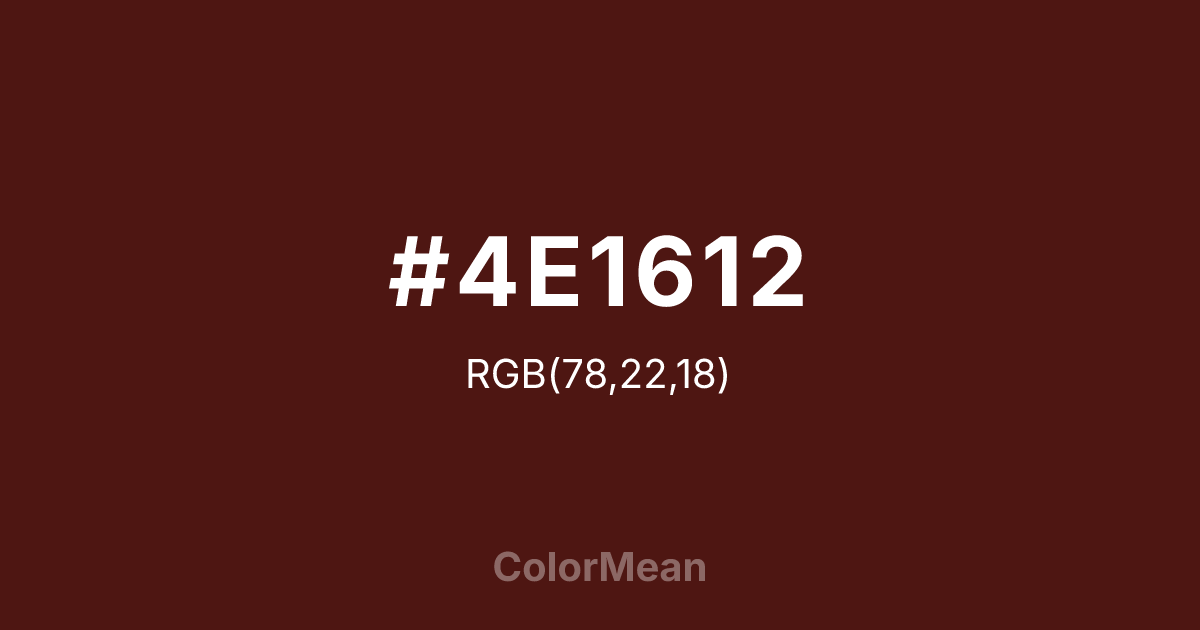 #4E1612 color swatch