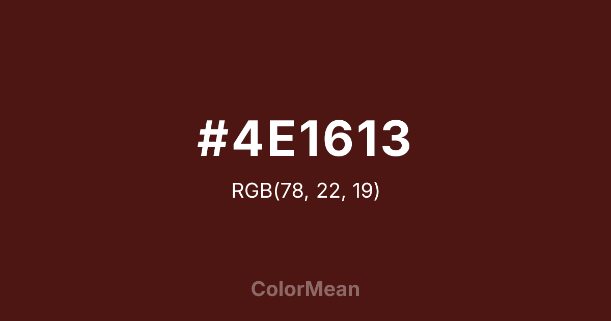 #4E1613 color swatch