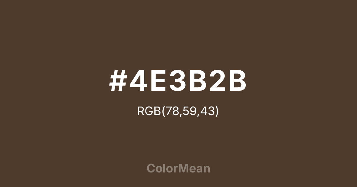 #4E3B2B color swatch