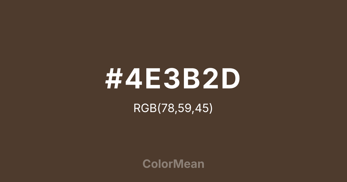 #4E3B2D color swatch