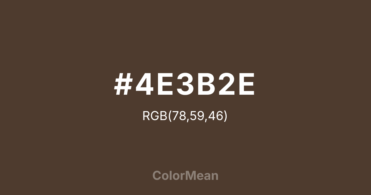 #4E3B2E color swatch
