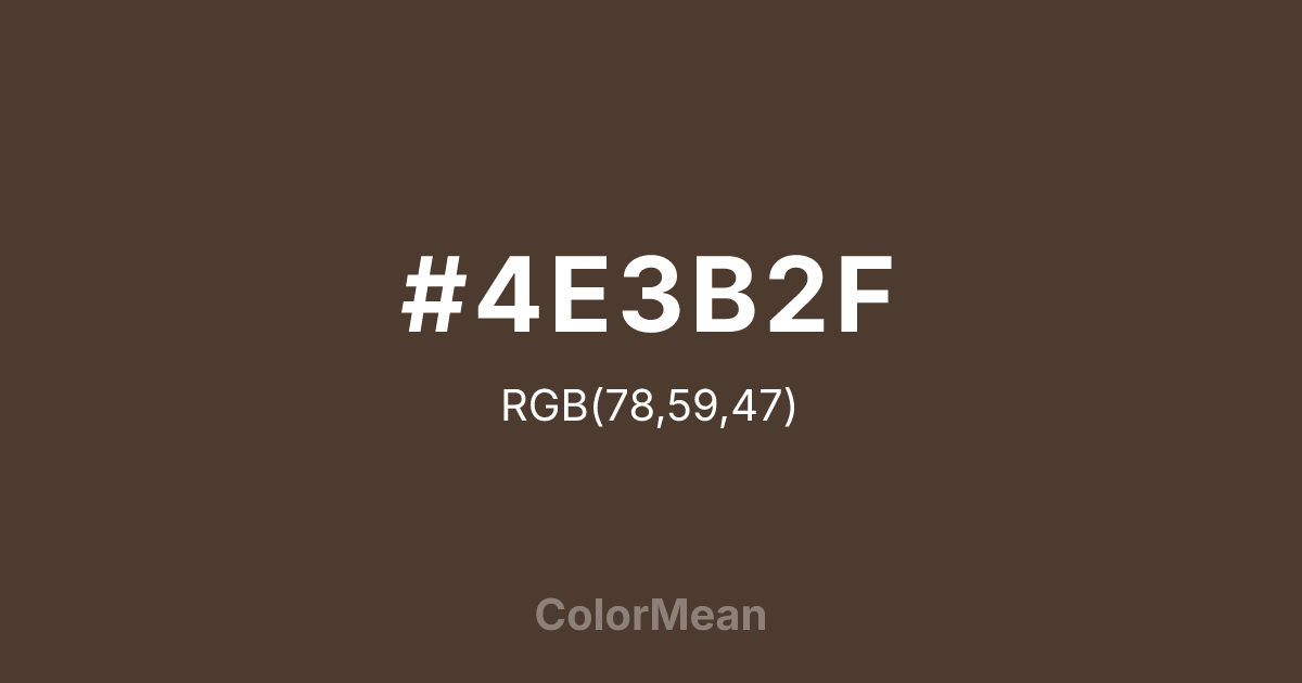 #4E3B2F color swatch