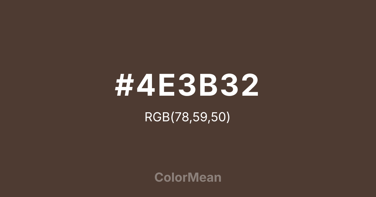 #4E3B32 color swatch