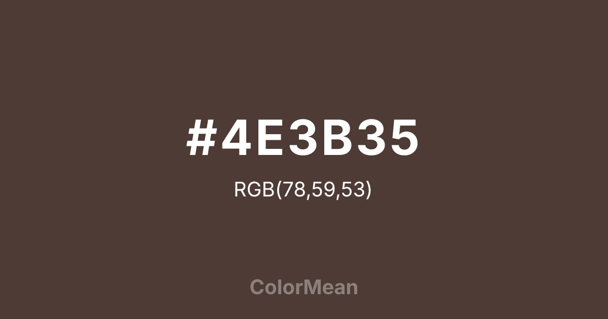 #4E3B35 color swatch