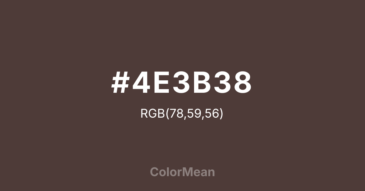 #4E3B38 color swatch