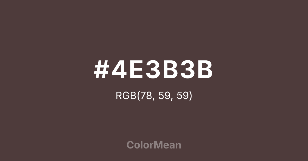 #4E3B3B color swatch
