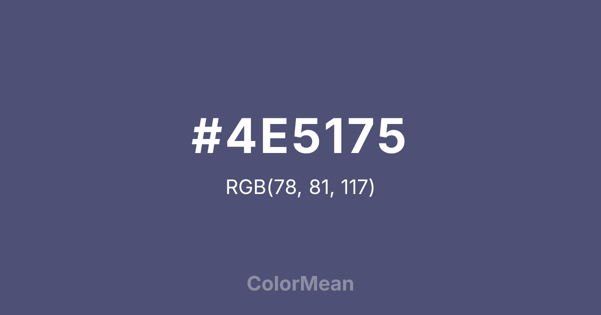 #4E5175 color swatch