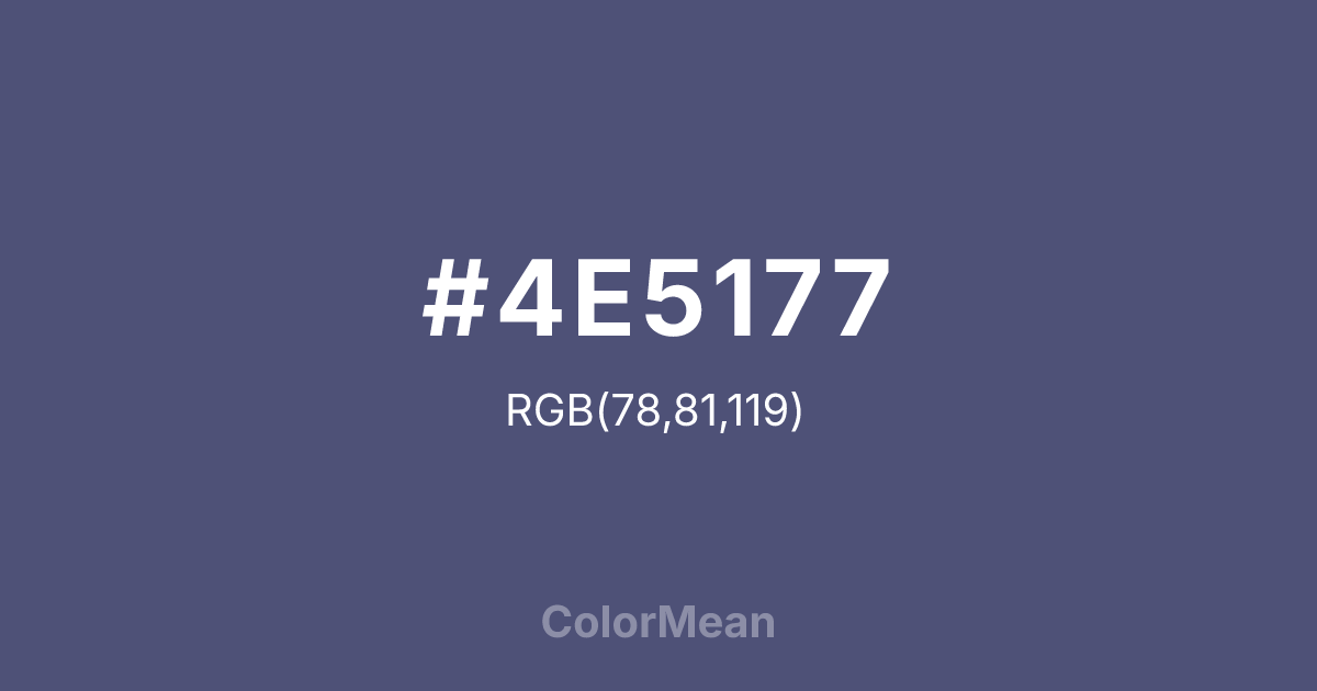 #4E5177 color swatch